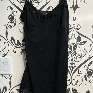 Dynamite Black Beaded Slip Tank Top